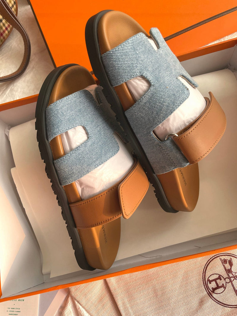 Hermes Chypre Sandal Denim