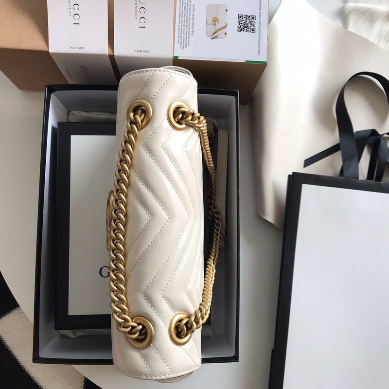 Gucci GG Marmont Small Matelasse Bag White
