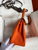 Bolsa Hermes Kelly Orange 25cm (Pronta Entrega)