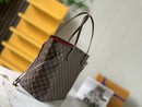 Lv Neverfull Inside Out MM  Brown and Red