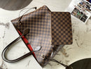 Lv Neverfull Inside Out MM  Brown and Red