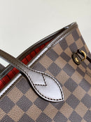 Lv Neverfull Inside Out MM  Brown and Red